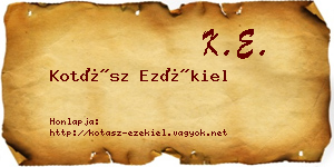 Kotász Ezékiel névjegykártya